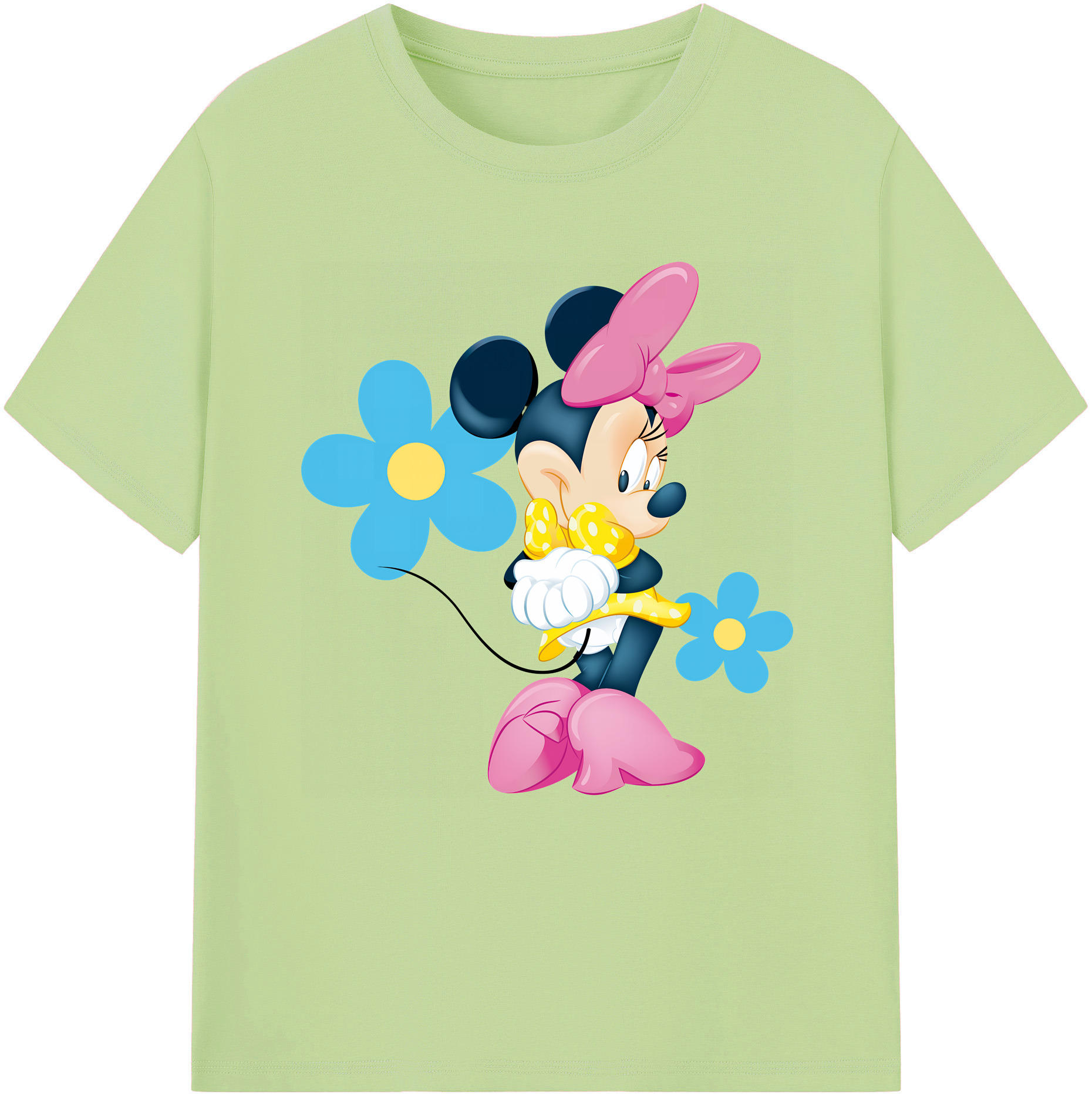 （画像用） ミッキーマウス Mickey Mouse 綿100％半袖Tシャツ（フロントプリント）